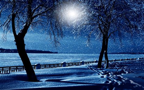 Snowy Night Wallpaper 69 Pictures