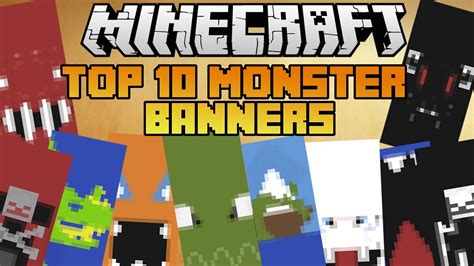 Minecraft 10 Epic Monster Banners With Tutorial Youtube