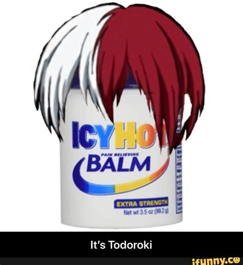 A Cartoon Character With Red Hair And An Icy Hoi Balm Container On His Head