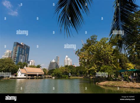 Lake In Lumpini Park Bangkok Thailand Stock Photo Alamy