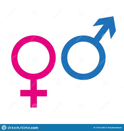 Male And Female Icon Symbol Isolated On White Background Stock Vector