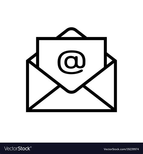 Email Icon Isolated On White Background Royalty Free Vector