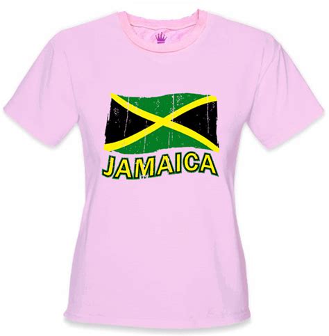 Jamaica Vintage Flag Girl S T Shirt Bewild
