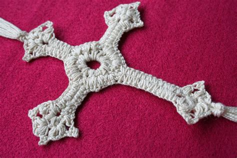 Crocheted cross bookmark crochet pattern. Made Out Of Things: Crochet Cross Bookmark