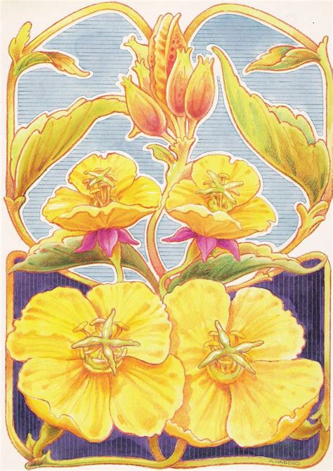 Art Nouveaux Decoupage Art Nouveau Flowers Botanical Art Art