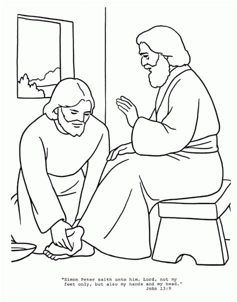 Download and print these jesus washes the disciples feet coloring pages for free. Coloring Page - Coloring Home
