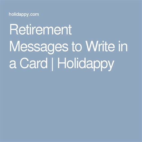Retirement Messages To Write In A Card Retirement Messages