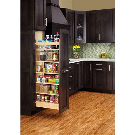 Shop Rev A Shelf 8 In W X 5931 In H Wood 1 Tier Cabinet Pantry At