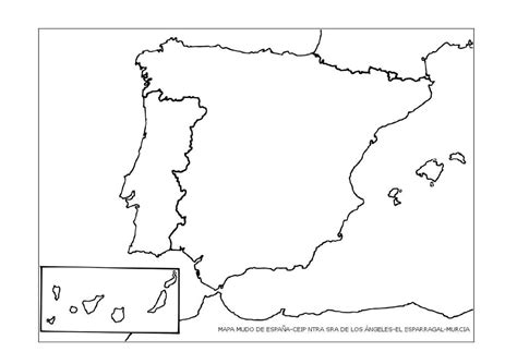 Mapa De Espana Mudo Para Imprimir Historia Y Arte Mapa Mudo De Espana