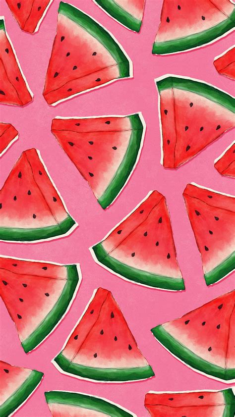 X Px P Free Download Watermelon Slices Berry Drawing Food Fruit Pattern