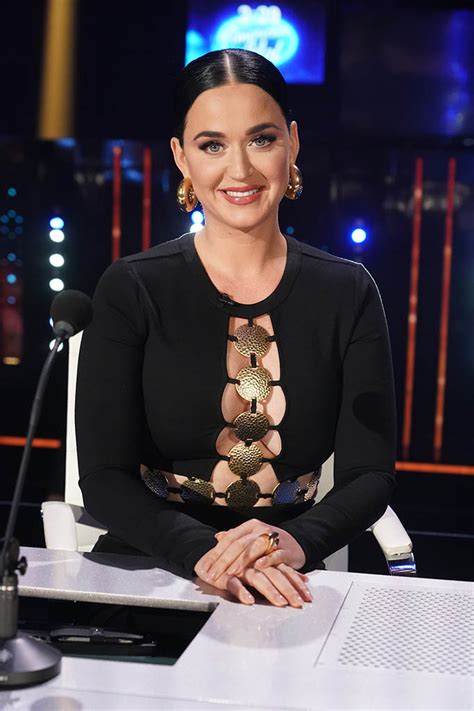 Katy Perry Wears Gilded Cutout Dress For Awkward American Idol Moment Footwear News