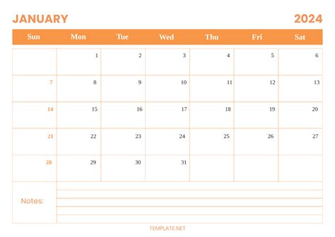Fillable January Calendar 2024 Template Edit Online And Download