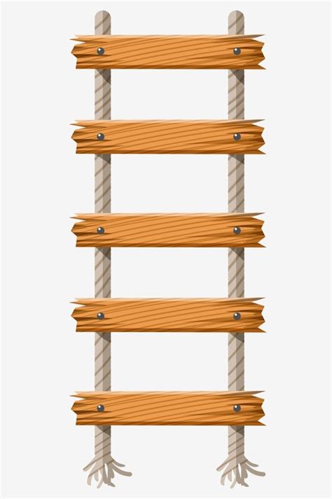 Hanging heart decor png png images background ,and download free photo png. Wood Rope Ladder Decoration Illustration, Wood Ladder ...