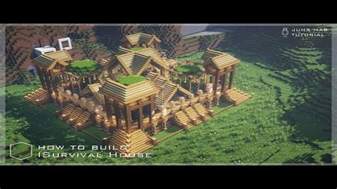 Minecraft Large Oak Survival Base Tutorial ｜how To Build A Survival