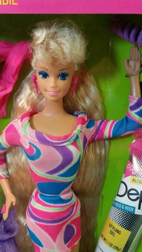 totally hair barbie doll blonde she has the longest hair ever 1991 mattel 1112 we r toys