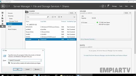 Setup Home Directory For Active Directory Users Windows Server 2016