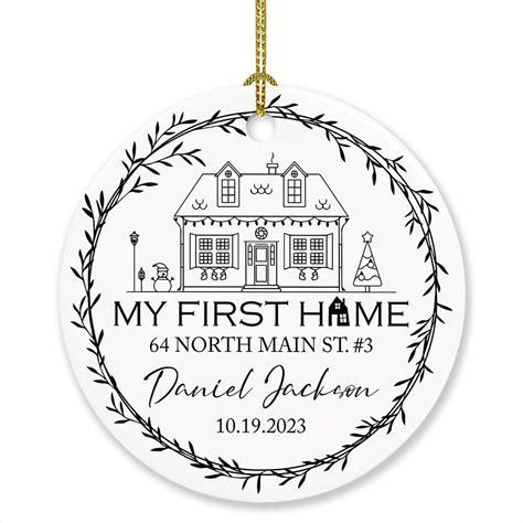 My First Home Ornament Christmas Decorations Personalized