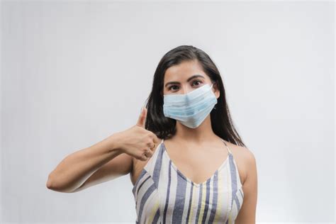 Indian Girl With Medical Mask Showing Thumbs Up Pixahive