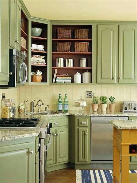 Browse 250 photos of sage green kitchen cabinets. Colored cabinets: sage | Fix my kitchen | Pinterest