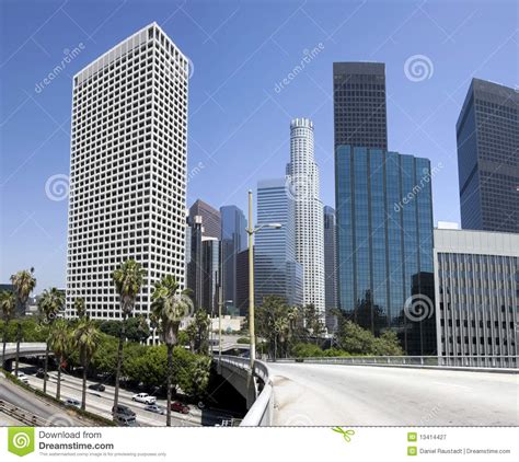 Downtown Los Angeles City Buildings Stock Image Image Of