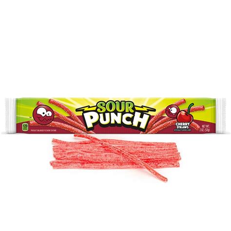 Sour Punch Cherry Straws 2oz Candy Funhouse Candy Funhouse Ca