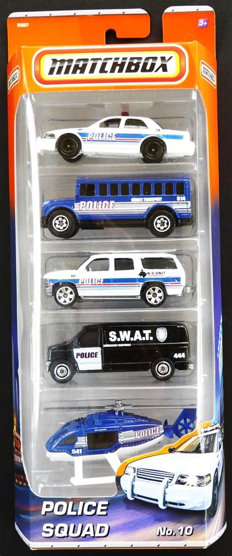 Matchbox 5 Car Pack Police Squad No 10 By Mattel Amazones Juguetes