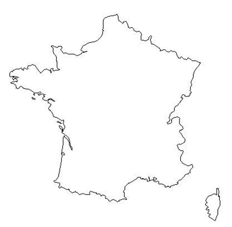 This template will guide you in giving the overall shape to the country. Blank Outline Map of France — Schools at Look4