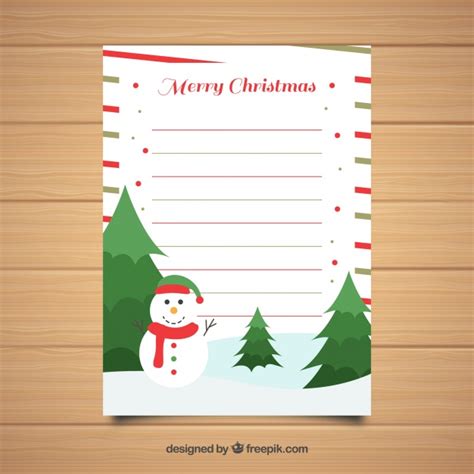 christmas letter template  flat design vector