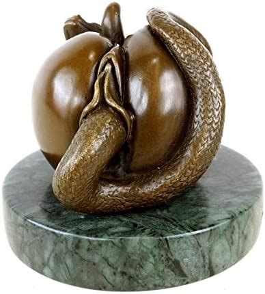 Kunst Ambiente La fruta prohibida Vagina manzana figura de bronce Figura erótica