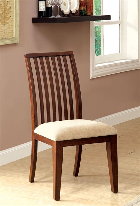 Furniture Of America Bavea Brown Cherry Dining Chair Set Of 2
