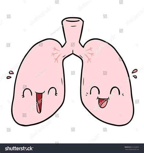 Cartoon Happy Lungs Stock Vector 652528933 Shutterstock