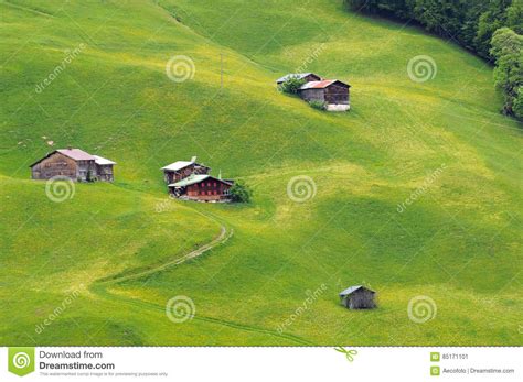 Mountain Cottages In The Austrian Alps Stock Image Image Of Archi