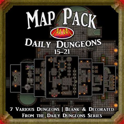 Map Pack Daily Dungeons 15 21 Roll20 Marketplace Digital Goods For