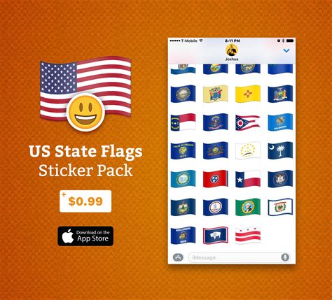 Emojipedia Stickers For Us State Flags