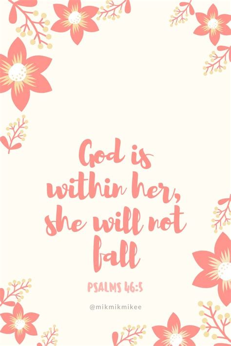 God is within her, she will not fall. Psalms 46:5 Pink Wallpaper/ Lock ...