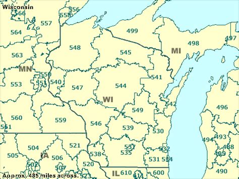 35 Zip Code Map Wisconsin Maps Database Source