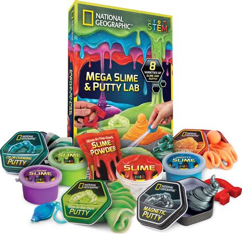 National Geographic Mega Slime Kit And Putty Lab 4 Types Of Amazing Slime For Girls