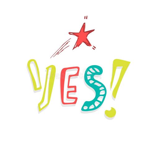 Yes Lettering Handwriting Calligraphy T Shirt Print Poster And