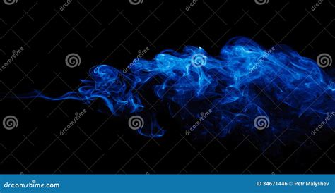 Blue Smoke On Black Stock Photo Image Of Fragrance Backdrop 34671446