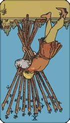 This is not necessarily something that you need to push through. Ten of Wands Tarot Card Meanings (upright & reversed ...