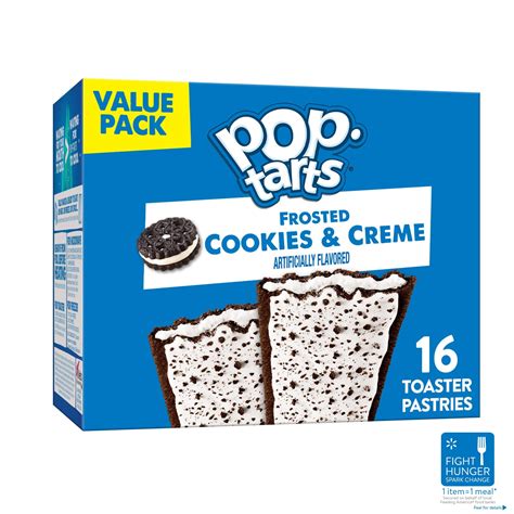 pop tarts frosted cookies and creme breakfast toaster pastries 27 oz 16 count