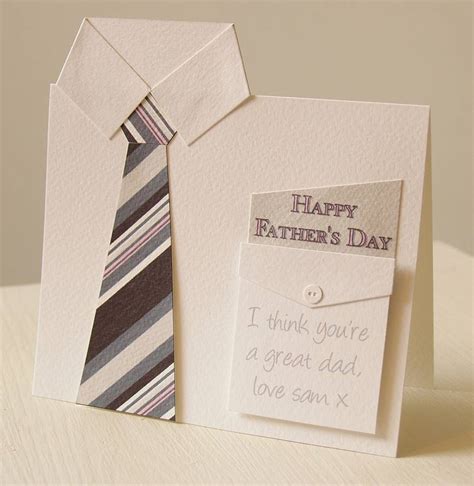 Explore our unique designs to help make this father's day a memorable one. Handmade Shirt And Tie Father's Day Card By Lisa Walker Studio | notonthehighstreet.com