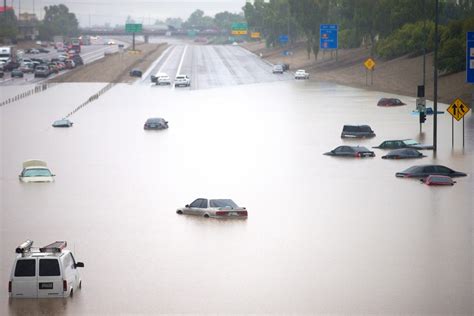 Woman Dies In Submerged Car In Record Arizona Rain Widespread Floods