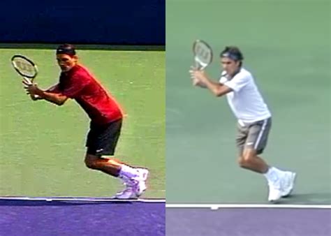 Whereas federer more like you said on the side of the shoulder. How Has Federer's Forehand Changed? - Tactical Tennis