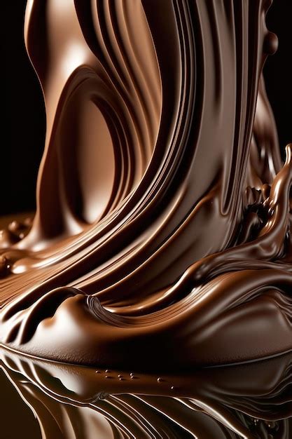 Premium Photo Liquid Chocolate Texture Closeup Fluid Hot Chocolate