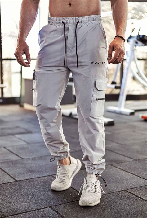 201 Elite Crush Cargo Joggers Light Grey