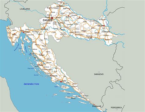 Pobjeći Zaključak Toksičnost Geografska Karta Hrvatske Satelit
