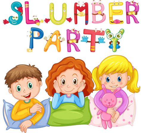 clip art of a slumber party illustrations royalty free vector graphics and clip art istock