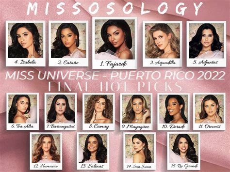Miss Universe Puerto Rico 2022 Final Hot Picks Missosology