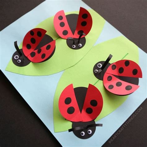 How To Make A Paper Ladybug Craft I Heart Crafty Things